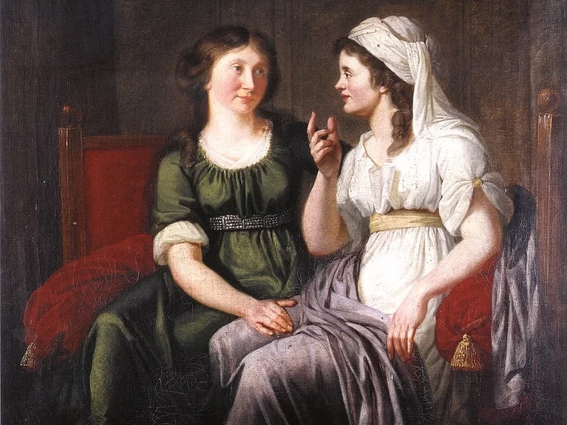 1759-Kunigunde Sophie Ludovike Simanowiz - Autoritratto con Regine Vossle